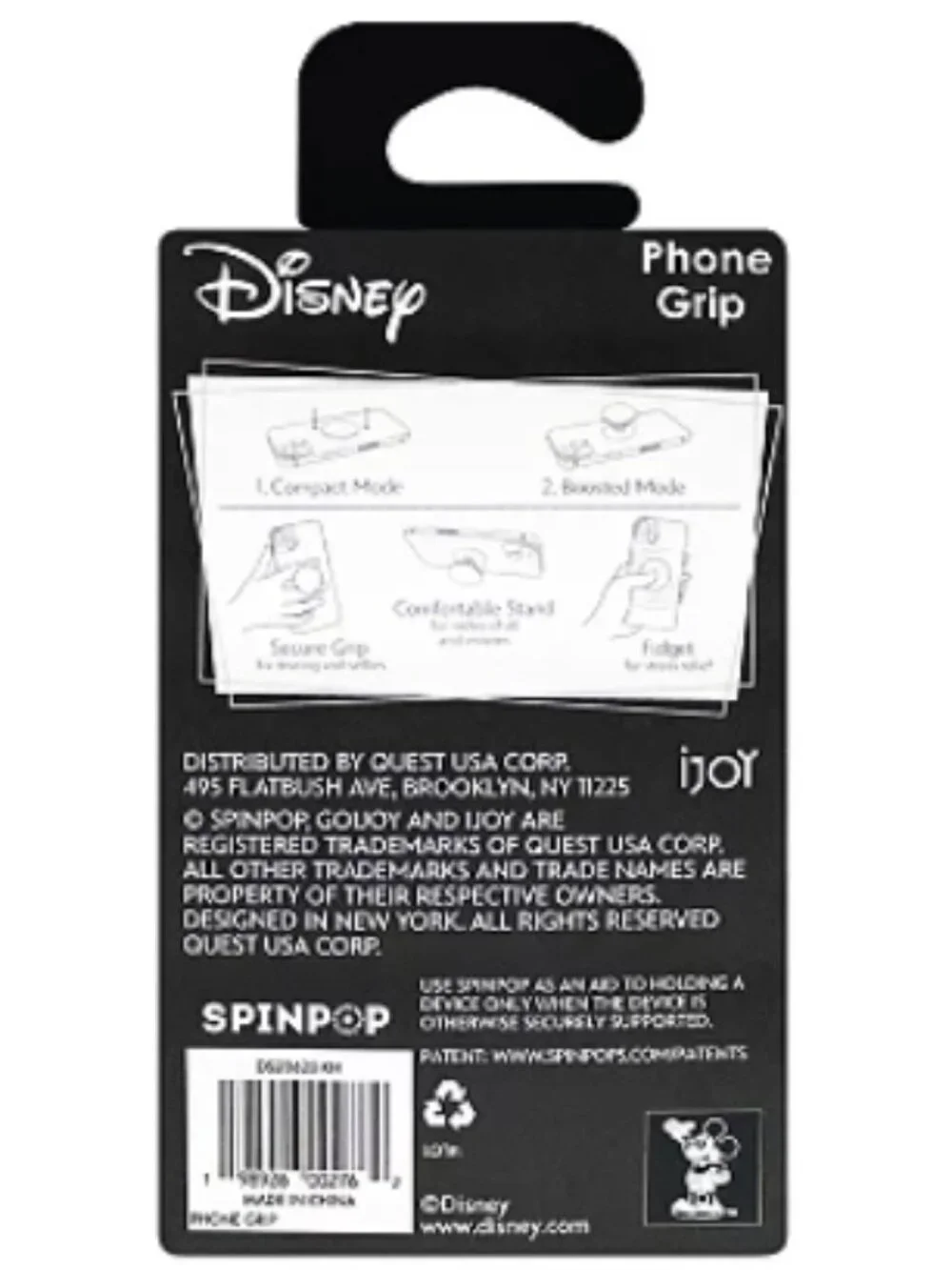 NWT ~ Disney's Mickey Mouse Phone Grip by SpinPop